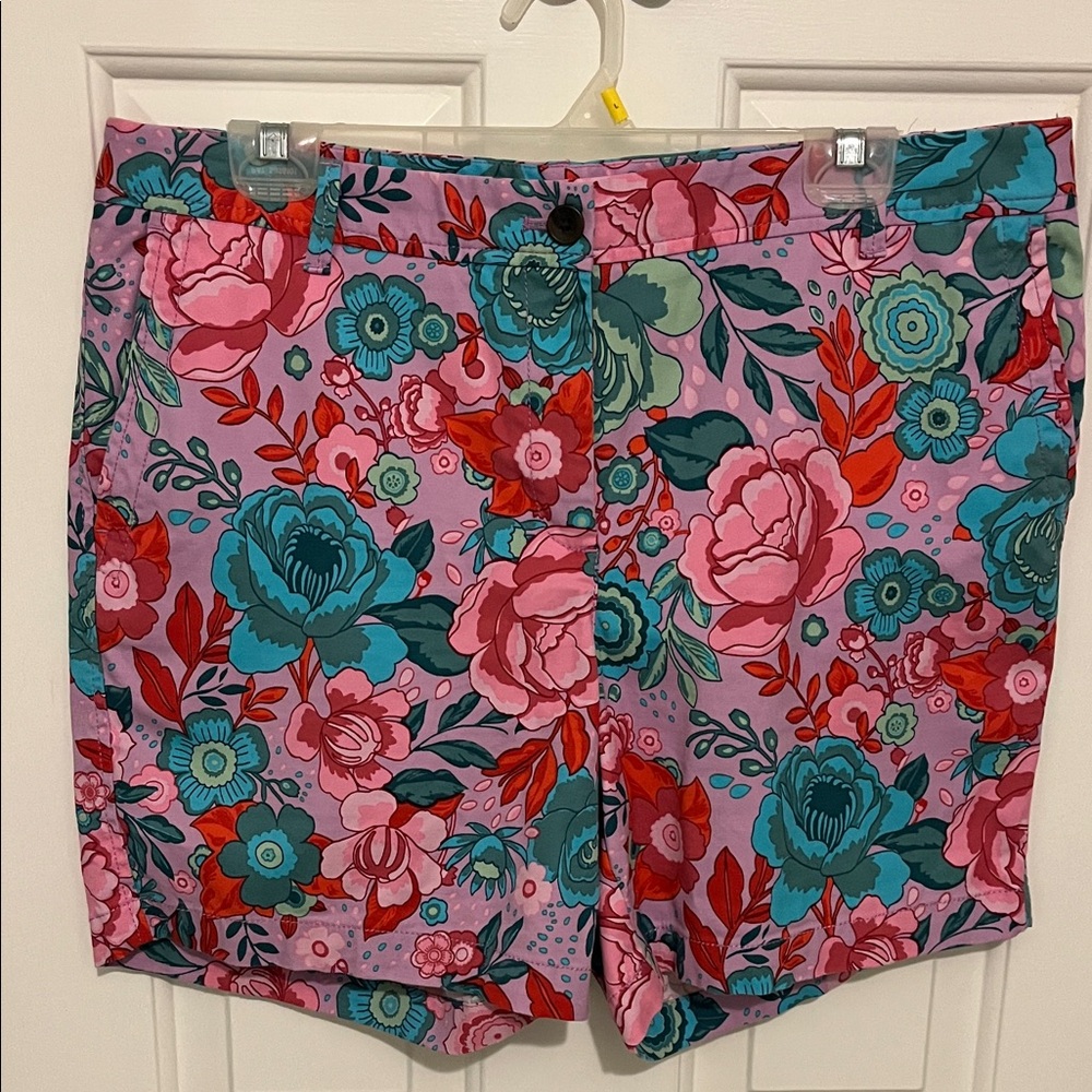 Talbots Floral Women's Shorts - Pink and Teal